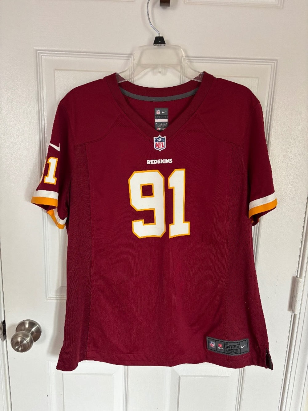 NFL SHIRT NIKE FIELD WASHINGTON FOOTBALL RYAN KERRIGAN #91 Jersey Women's Large